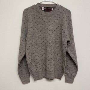 Vintage Mens Sweater sz Large 100% Orlon Wintuk Acrylic Made In USA Grandpa EUC